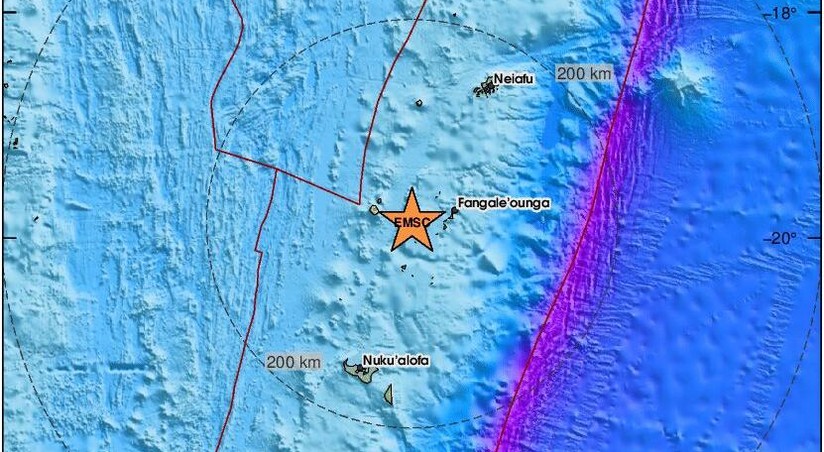 У берегов Тонга произошло землетрясение магнитудой 6,9